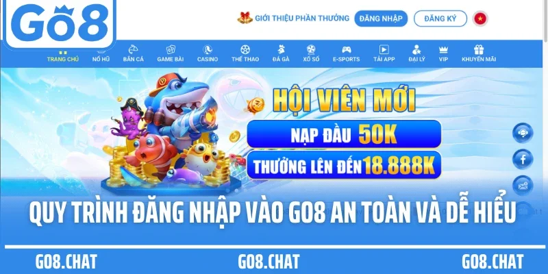 Quy trình đăng nhập vào GO8 an toàn và dễ hiểu